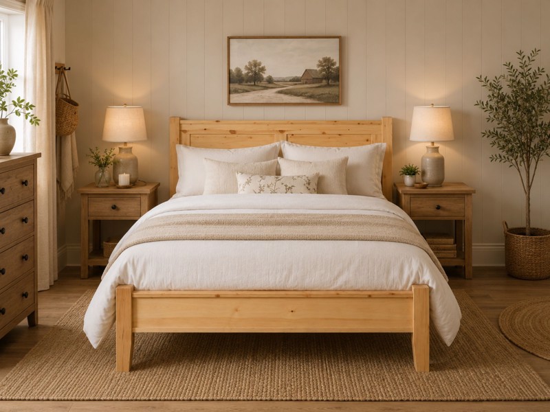 Friendship Mill Coniston Pine Low End Wooden Bed Frame2