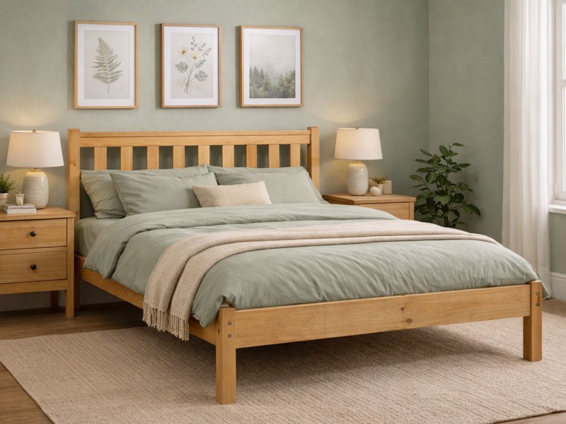 Friendship Mill Shaker Pine Low Footend Wooden Bed Frame1