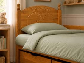 Friendship Mill Teddy Pine Wooden Kids Bed2