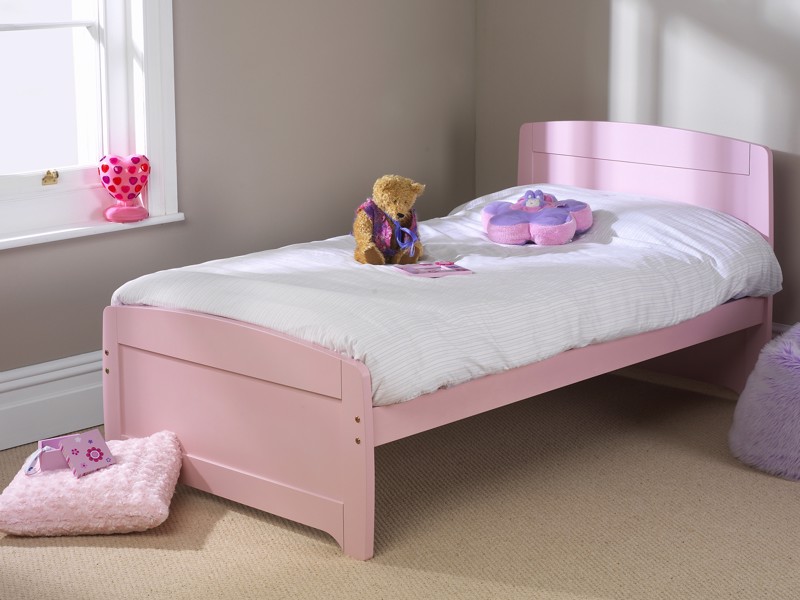 Friendship Mill Rainbow Pink Wooden Childrens Bed1