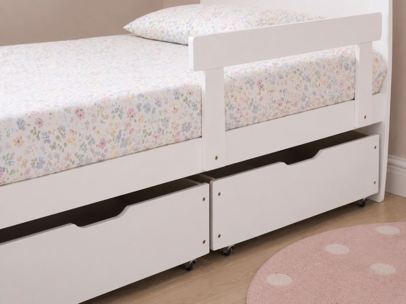 Friendship Mill Rainbow White Wooden Kids Bed2