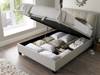 Land Of Beds Kennedy Oatmeal Fabric Ottoman Bed3