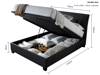 Land Of Beds Kennedy Slate Fabric Ottoman Bed5