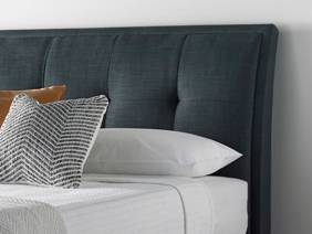 Land Of Beds Kennedy Slate Fabric Ottoman Bed2