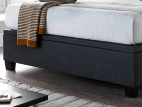 Land Of Beds Kennedy Slate Fabric Ottoman Bed4