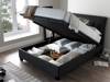 Land Of Beds Kennedy Slate Fabric Super King Size Ottoman Bed3