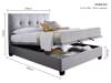 Land Of Beds Jefferson Marbella Grey Fabric King Size Ottoman Bed5