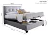 Land Of Beds Jefferson Marbella Grey Fabric King Size Ottoman Bed7