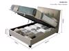 Land Of Beds Jefferson Oatmeal Fabric King Size Ottoman Bed5