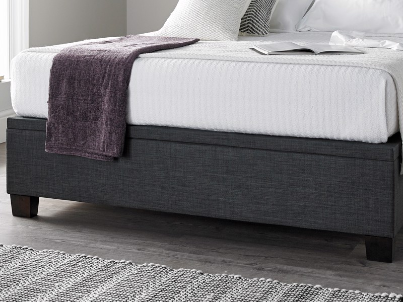 Land Of Beds Jefferson Slate Fabric Super King Size Ottoman Bed4