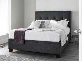 Land Of Beds Jefferson Slate Fabric Ottoman Bed1