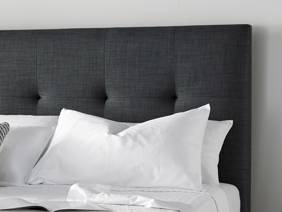 Land Of Beds Jefferson Slate Fabric Ottoman Bed2