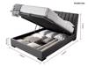 Land Of Beds Truman Grey Fabric Ottoman Bed5