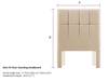 Relyon Small Single Size - CLEARANCE - Ex-Display Champagne Fabric Contemporary Floor Standing Headboard3
