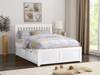 Land Of Beds Pentre Fixed Drawer White Wooden Double Bed Frame1