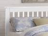 Land Of Beds Pentre Fixed Drawer White Wooden Bed Frame2
