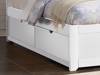 Land Of Beds Pentre Fixed Drawer White Wooden Bed Frame3
