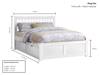 Land Of Beds Pentre Fixed Drawer White Wooden Bed Frame5