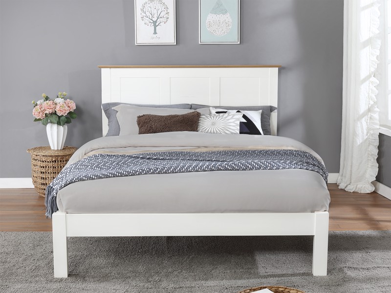 Land Of Beds Winton White Wooden Bed Frame3