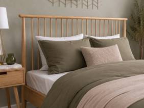 Land Of Beds Penrith Oak Wooden Bed Frame3