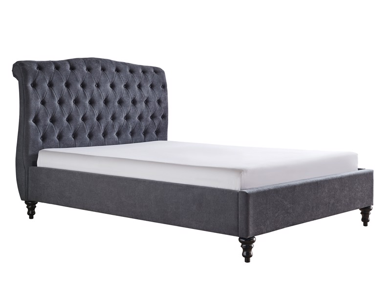Land Of Beds Bridgerton Dark Grey Fabric Bed Frame4