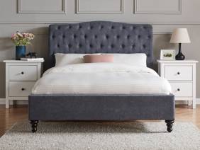 Land Of Beds Bridgerton Dark Grey Fabric Bed Frame2