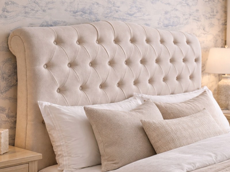 Land Of Beds Bridgerton Natural Fabric Bed Frame2