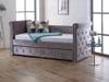 Land Of Beds Penelope Silver Fabric Guest Bed2