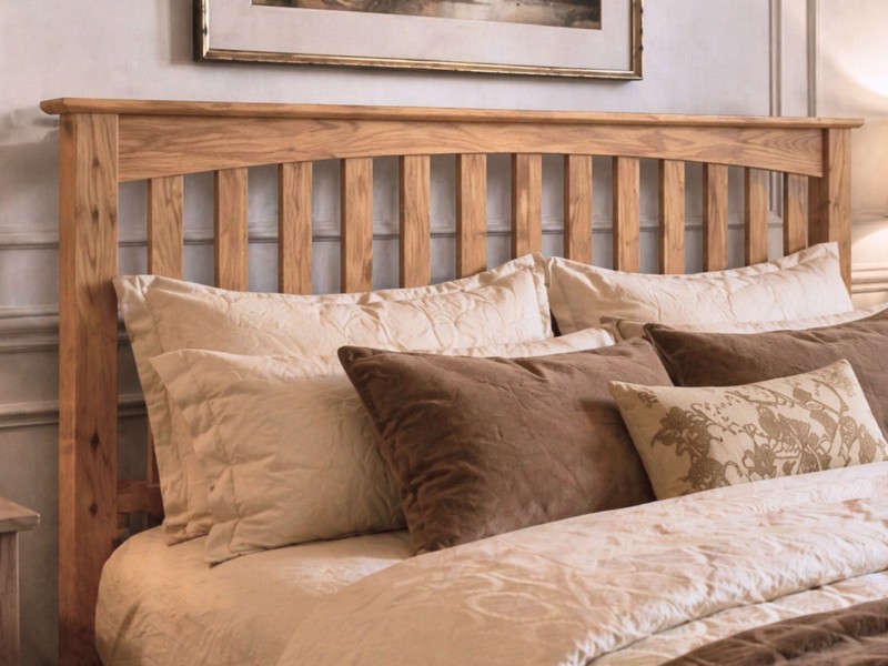 Land Of Beds Cobar Oak Wooden Bed Frame3