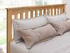 Land Of Beds Cobar Oak Wooden Double Bed Frame2