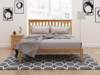 Land Of Beds Cobar Oak Wooden Double Bed Frame3