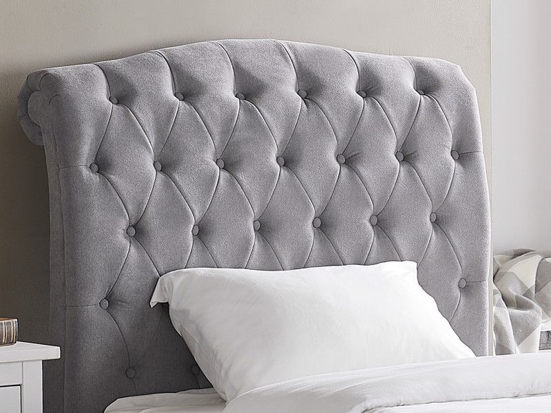 Land Of Beds Bridgerton Light Grey Fabric Ottoman Bed3
