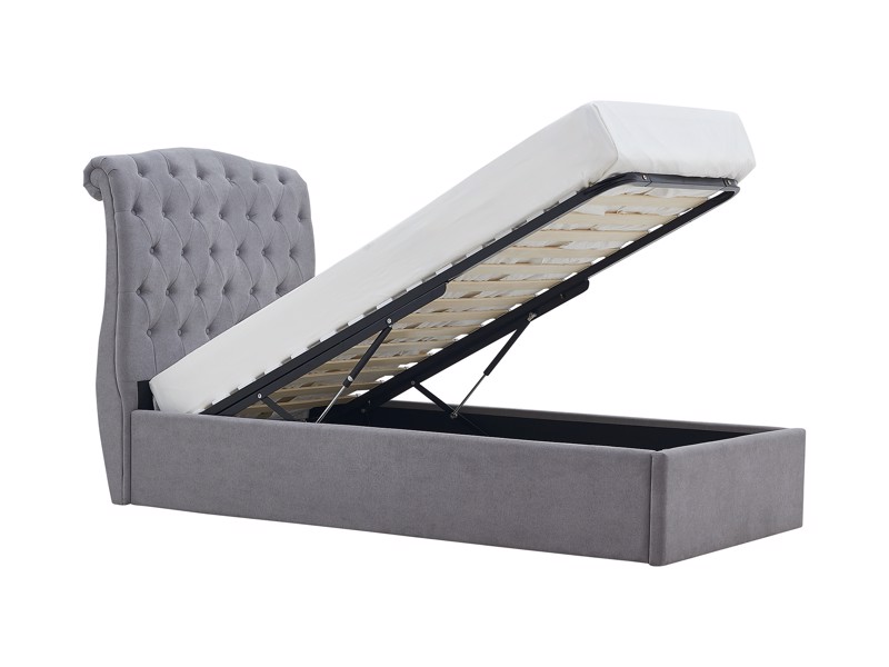 Land Of Beds Bridgerton Light Grey Fabric Ottoman Bed6