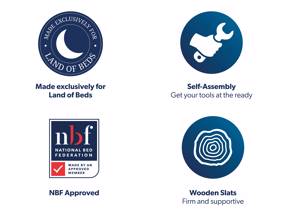 Land Of Beds Bridgerton Natural Fabric Single Ottoman Bed10