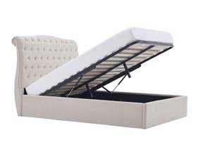 Land Of Beds Bridgerton Natural Fabric Single Ottoman Bed8