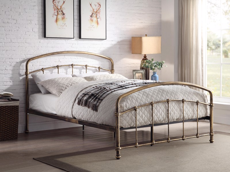 Land Of Beds Perth Antique Bronze Metal Bed Frame1