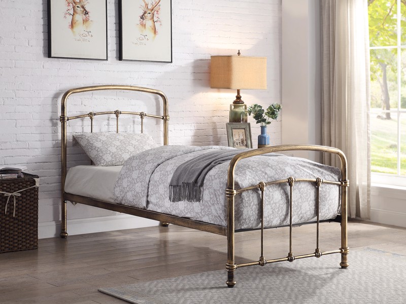 Land Of Beds Perth Antique Bronze Metal Bed Frame3