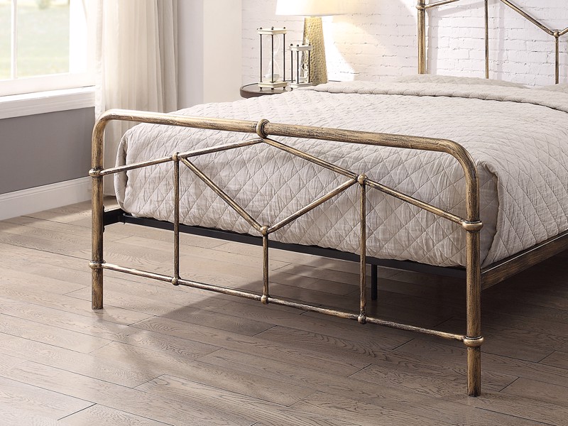Land Of Beds Stanley Antique Bronze Metal Double Bed Frame4