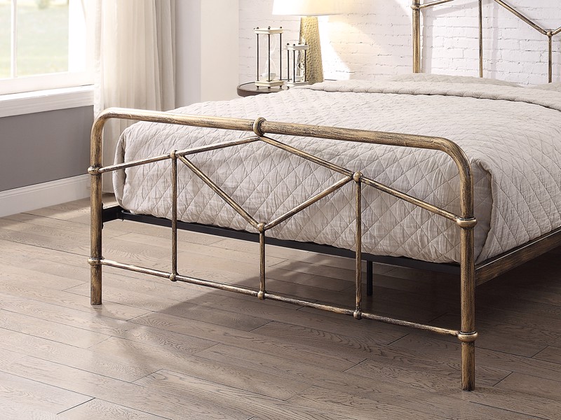 Land Of Beds Stanley Antique Bronze Metal Bed Frame4