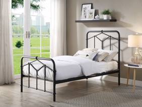 Land Of Beds Stanley Black Metal Bed Frame5