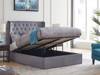 Land Of Beds Sunbury Grey Fabric Ottoman Bed2