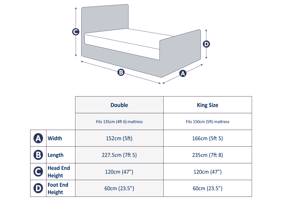Land Of Beds Roseberry Grey Fabric Ottoman Bed5