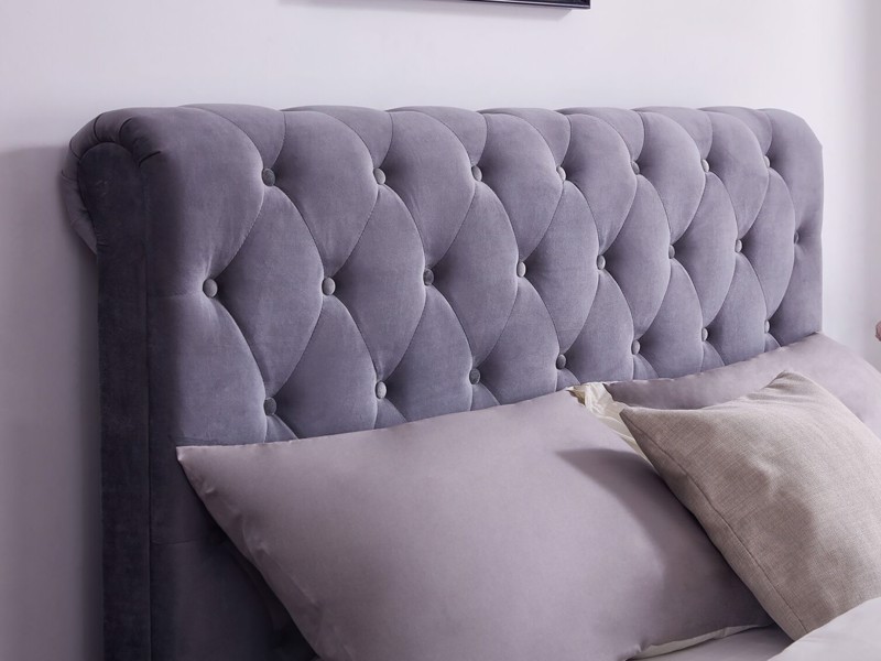 Land Of Beds Roseberry Grey Fabric Ottoman Bed4