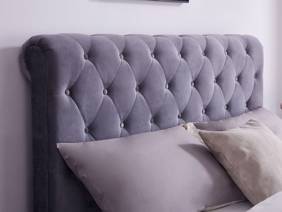 Land Of Beds Roseberry Grey Fabric Ottoman Bed4