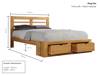 Land Of Beds Sydney Oak Finish Wooden Bed Frame7