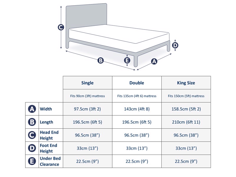 Land Of Beds Sydney Oak Finish Wooden Bed Frame5