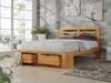 Land Of Beds Sydney Oak Finish Wooden Bed Frame1