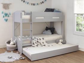 Land Of Beds Devonport Grey Wooden Bunk Bed1