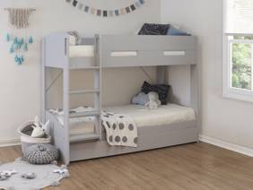 Land Of Beds Devonport Grey Wooden Bunk Bed2