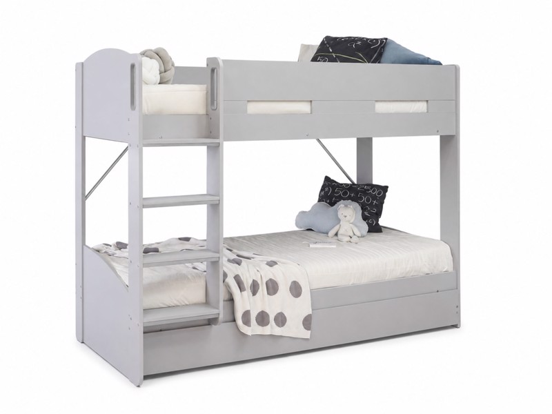 Land Of Beds Devonport Grey Wooden Bunk Bed3